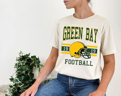 Vintage Retro Green Bay Football Sweatshirt with Sport Shirts Girls and Boys - Image 4