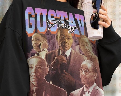 Vintage Retro Gustavo Fring Sweatshirt, Los Pollos Gustavo Fring Chille Sweater, Breaking Bad Fan Shirt - Image 4