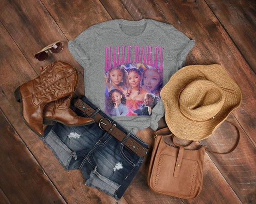 Vintage Retro Halle Bailey Tee, Halle Bailey Homage Shirt, Halle Bailey Fan Tees, Classic Movie T Shirts - Image 3