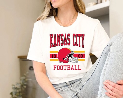 Vintage Retro Kansas City Football Shirt for NFL Fans - Image 3