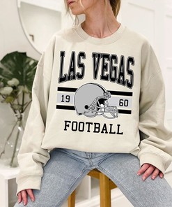 Vintage Retro Las Vegas Football Crewneck Sweatshirt Hoodie Shirt for NFL Fans with NCAA Shirts for Men and Women