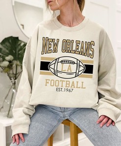 Vintage Retro New Orleans Football Sweatshirt Shirt for NFL Fan