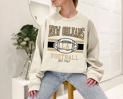 Vintage Retro New Orleans Football Sweatshirt Shirt for NFL Fan