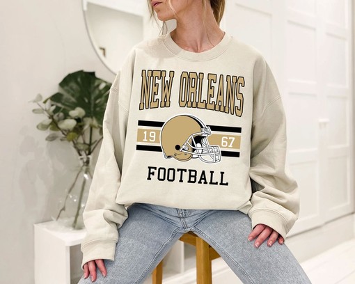 Vintage Retro New Orleans Football Sweatshirt Shirt for NFL Fans