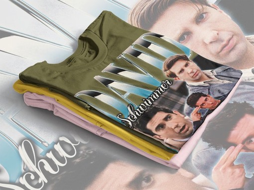 Vintage Ross Geller Tee showcasing David Schwimmer as Ross Geller, Courteney Cox as Monica Geller, Lisa Kudrow - Image 4