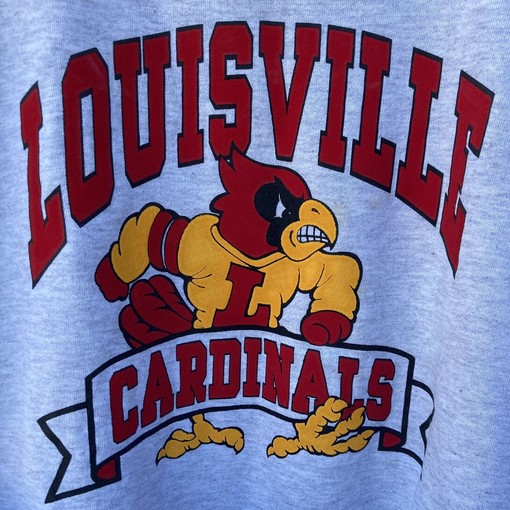 Vintage Russell Athletic Louisville Cardinals Distressed Sweatshirt - Image 2