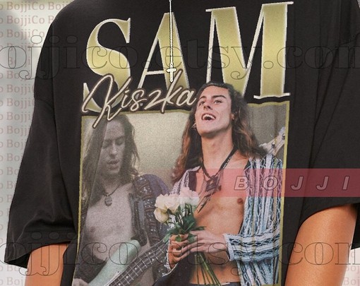 Vintage Sam Kiszka Homage Tshirt, Retro 90s Sweater - Movie Shirts for Men - Image 2