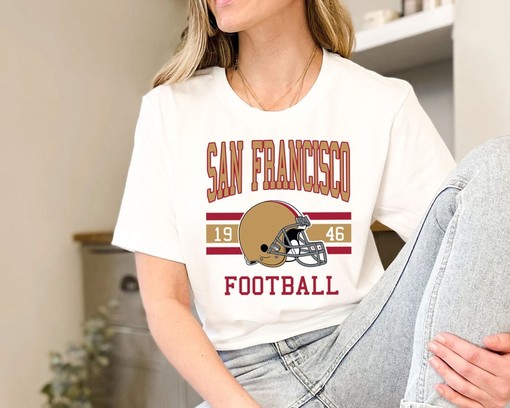 Vintage San Francisco Football Sweatshirt, Retro NFL Fans Shirt with NFL Shirt Men - Image 3
