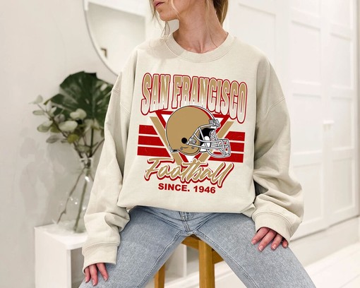 Vintage San Francisco Football Sweatshirt, Retro NFL Fans Shirt with State University Shirt