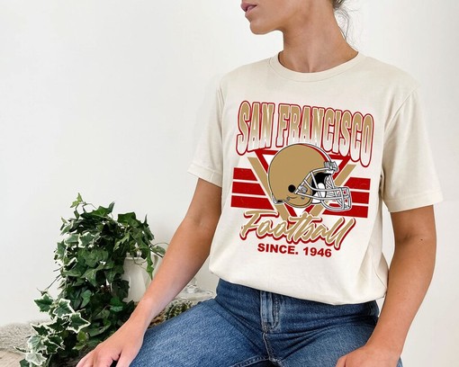 Vintage San Francisco Football Sweatshirt, Retro NFL Fans Shirt with State University Shirt - Image 4