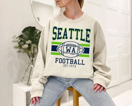 Vintage Seattle Football Sweatshirt, Perfect for NFL Fans