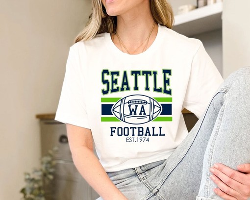 Vintage Seattle Football Sweatshirt, Perfect for NFL Fans - Image 3