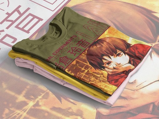 Vintage Serial Experiments LAIN Tshirt, Cyberpunk Homage Anime Tee for Men, Retro 90s Lain Fan Shirt - Image 4