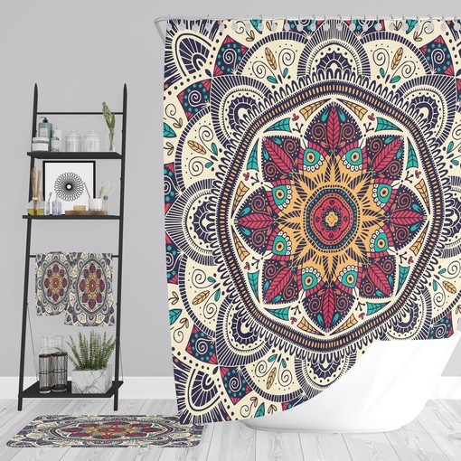Vintage Shower Curtains Mandala Boho Shower Curtain Bathroom Decor