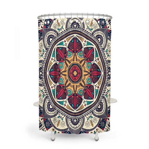 Vintage Shower Curtains Mandala Boho Shower Curtain Bathroom Decor - Image 3