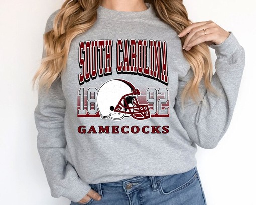 Vintage South Carolina Football Crewneck Sweatshirt | NCAA Shirts for Men and Women