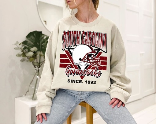 Vintage South Carolina Football NCAA Sweatshirt, University Fan Shirt Perfect NCAA Gifts for Fans
