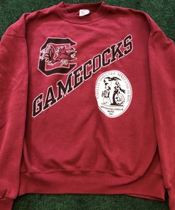 Vintage South Carolina Gamecocks Hanes Activewear Garnet - NCAA Shirts for Fans