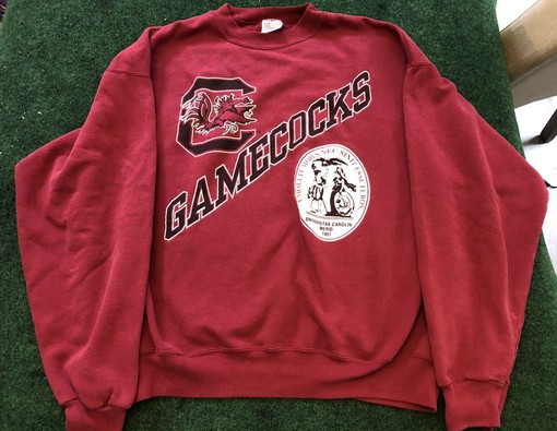 Vintage South Carolina Gamecocks Hanes Activewear Garnet - NCAA Shirts for Fans