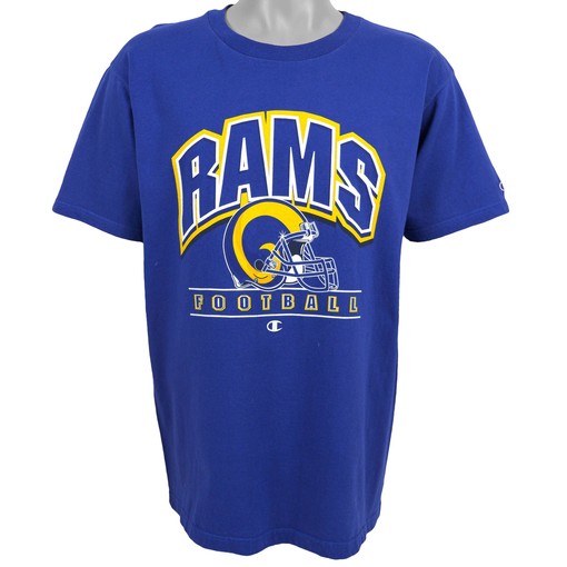Vintage St. Louis Rams Football T-Shirt with Champion Spell-Out Logo - Unisex Sport Sweatshirt Hoodie Gift