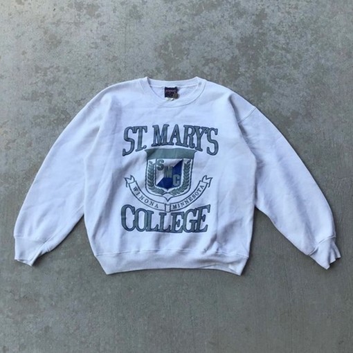 Vintage St. Mary College Sweatshirt, College Shirts, Gift For Her, Gift For Him, Hoodie