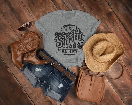 Vintage Stardew Valley Gaming Tee, PIxel 8-Bit Game Shirt - Film T-shirt - Image 3
