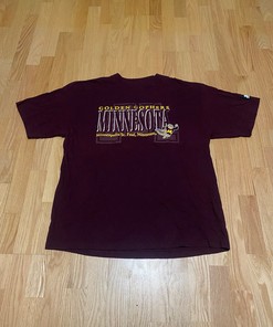 Vintage Start University of Minnesota Golden Gophers Goldy Shirt for Football Lovers