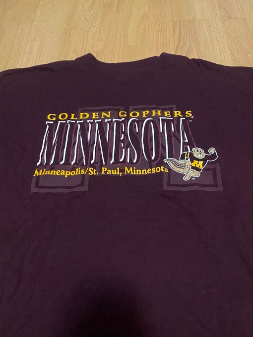 Vintage Start University of Minnesota Golden Gophers Goldy Shirt for Football Lovers - Image 2