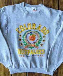 Vintage Style 1990 University Of Colorado Buffaloes Cu Orange Sweatshirt - Colorado State Shirt, Vintage Style 90S Shirt