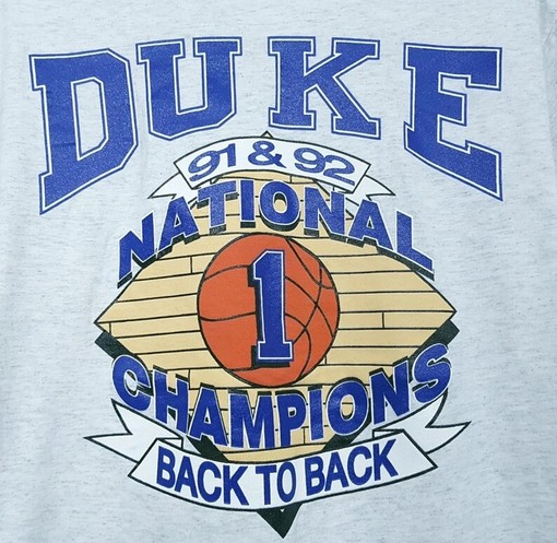 Vintage Style 1992 University of Duke T-Shirt, Vintage NCAA Duke Shirt, Perfect for Duke Fans - Image 2