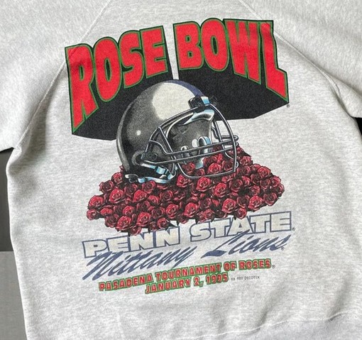 Vintage Style 1995 Penn State Nittany Lions Rose Bowl Tournament Sweatshirt and T-Shirt - Vintage Style 90s Penn State - Image 2