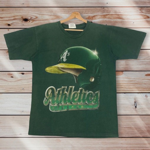 Vintage Style 1997 MLB Oakland Athletics Big Logo Graphic T-Shirt with Hoodie & Sweatshirt Options