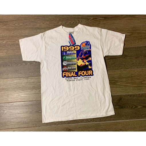 Vintage Style 1999 NCAA Basketball Final Four T-Shirt - Size Large NWT Logo Sweatshirt Hoodie Full Size