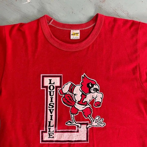 Vintage Style 70s Russell Athletic Louisville Cardinals University Sweatshirt - A Great Addition to Any Fan's Collection - Image 2