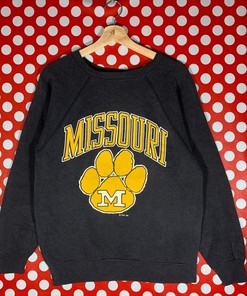 Vintage Style 80S Missouri Tigers Crewneck Sweater Pullover