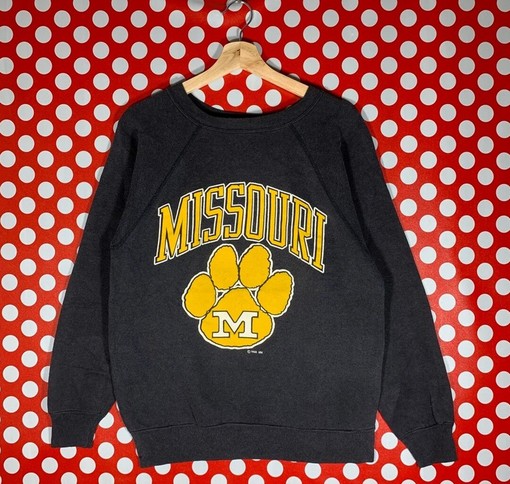 Vintage Style 80S Missouri Tigers Crewneck Sweater Pullover