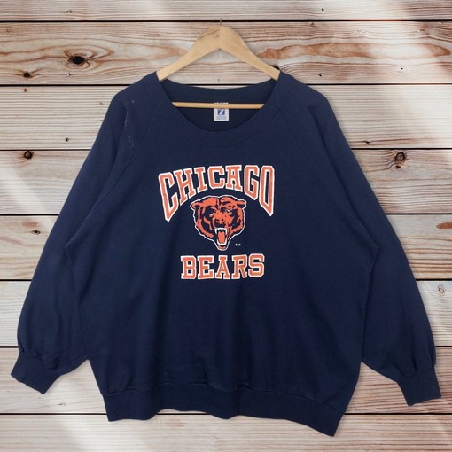 Vintage Style 80S NFL Chicago Bears Crewneck Sweatshirt, Sweater Pulloverarge