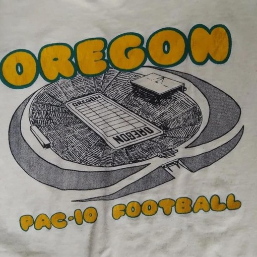 Vintage Style 80S Oregon Ducks Pac-10 Football T-Shirt and Sweatshirt - Image 2