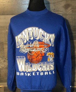 Vintage Style 80s Kentucky Wildcats Basketball Sweatshirt - Show Your Team Spirit!