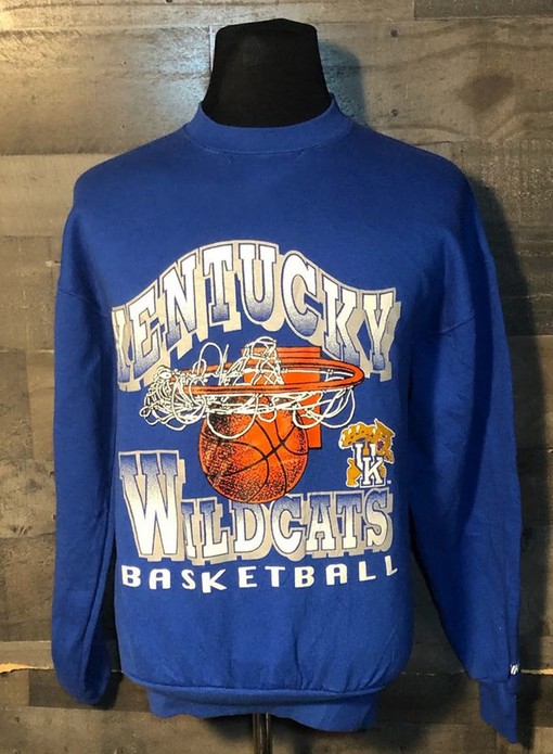 Vintage Style 80s Kentucky Wildcats Basketball Sweatshirt - Show Your Team Spirit!