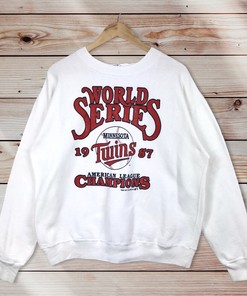 Vintage Style 80s MLB Minnesota Twins Print Logo Sweatshirt