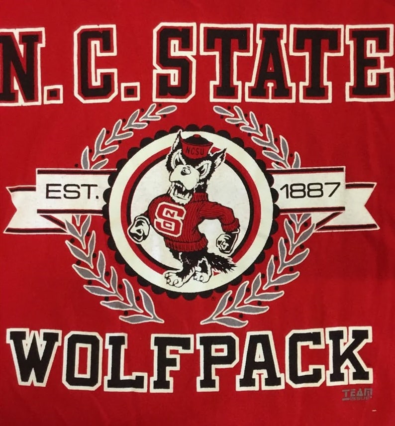Vintage Style 80s North Carolina State Wolfpack T-Shirt, Hoodie, Sweater - Image 2