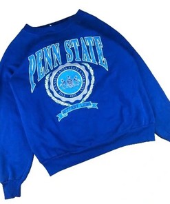 Vintage Style 80s Royal Blue Penn State University T-Shirt Sweatshirt - Show Your Love for American Football