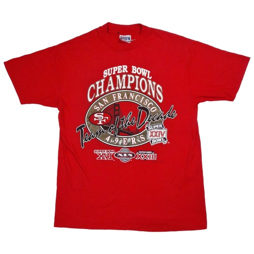 Vintage Style 80s Super Bowl Champions XXIV San Francisco 49ers NFL Football Sweatshirt T-shirt