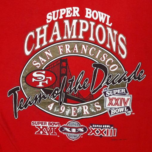 Vintage Style 80s Super Bowl Champions XXIV San Francisco 49ers NFL Football Sweatshirt T-shirt - Image 2