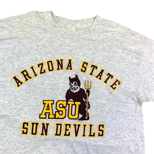 Vintage Style 90S Arizona State University Sun Devils Grey Hoodie Sweatshirt - Classic Tee for College Fans - Image 2