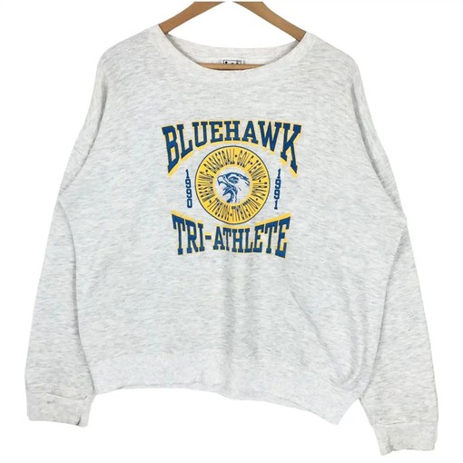 Vintage Style 90S Bluehawk Tri-Athlete Lee: American Football Apparel for Fans
