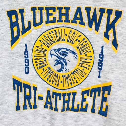 Vintage Style 90S Bluehawk Tri-Athlete Lee: American Football Apparel for Fans - Image 2