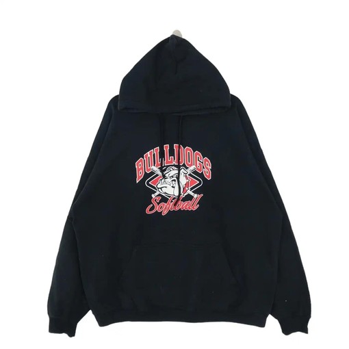 Vintage Style 90S Bulldogs Softball Logo American Football Apparel for Fans