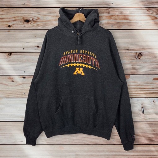 Vintage Style 90S Champion Minnesota Golden Gophers Pullover Hoodie Sweater